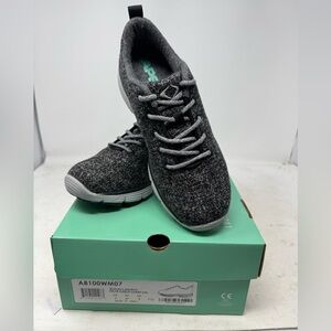 Apex A8100W Women’s Size 7 Medium Charcoal Fitlite Walking Diabetic Shoe LaceUp